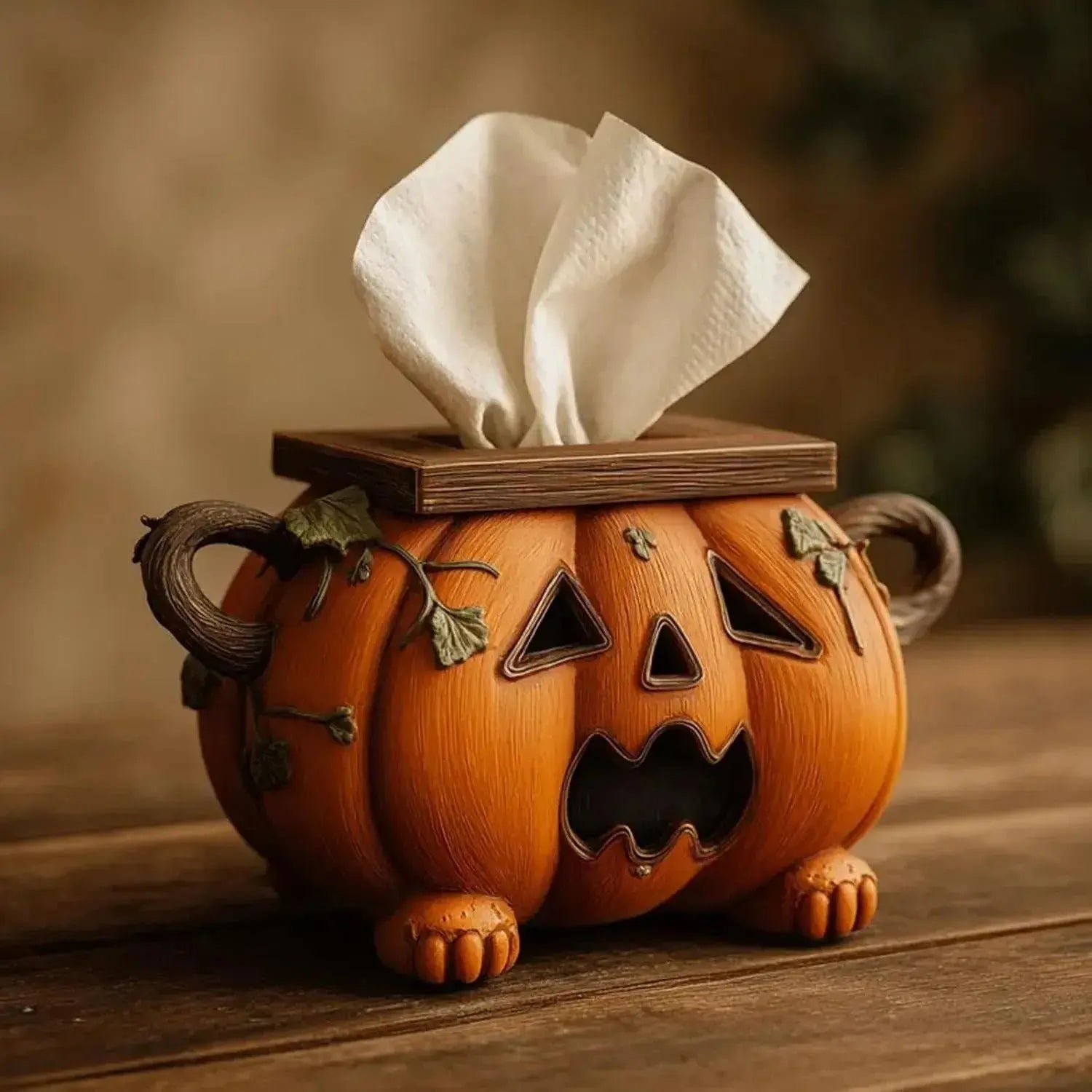 PumpkinBox™ | Gruselige Kürbis-Tissue-Box – Überraschungseffekt für Partys & Gäste