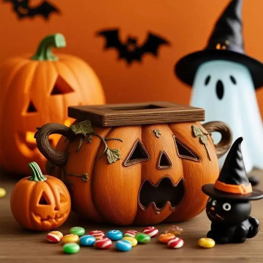 PumpkinBox™ | Gruselige Kürbis-Tissue-Box – Überraschungseffekt für Partys & Gäste