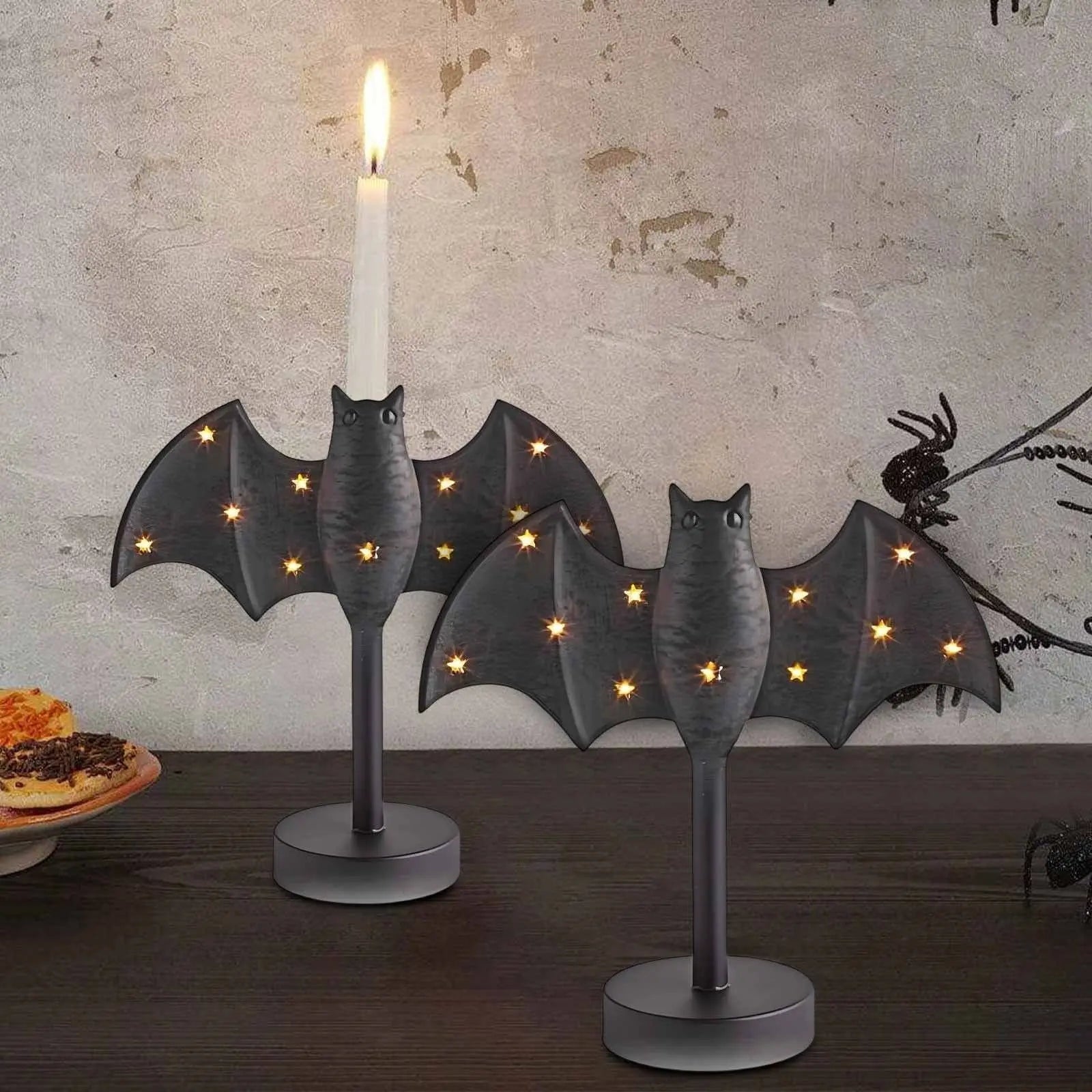 BatGlow™ | Halloween Fledermaus-Kerzenhalter – Dunkel, gemütlich & dekorativ