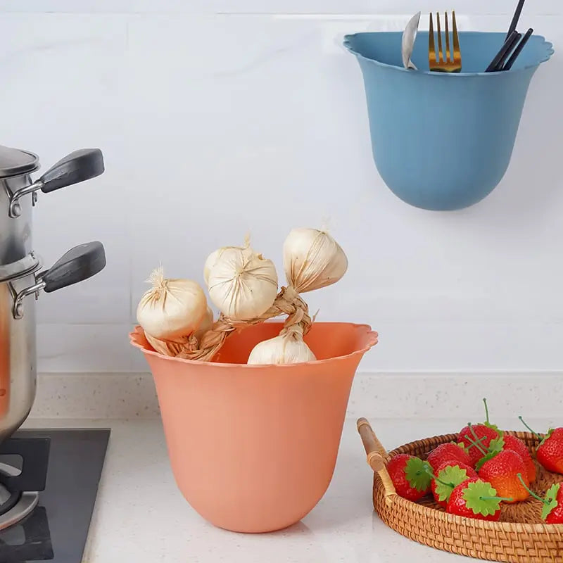 BloomBin™ | Hängender Abfalleimer – Platzsparender Küchenmülleimer mit Clip-Design