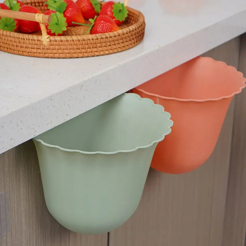 BloomBin™ | Hängender Abfalleimer – Platzsparender Küchenmülleimer mit Clip-Design