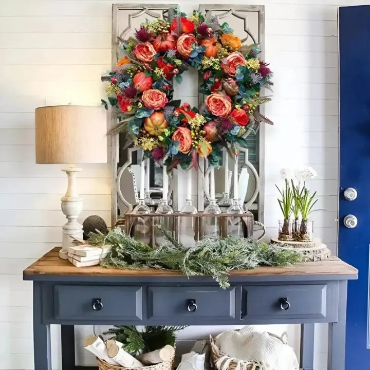 HerbstGlanz™ | Herbst-Ausverkauf Herbstlicher Kürbis-Kranz