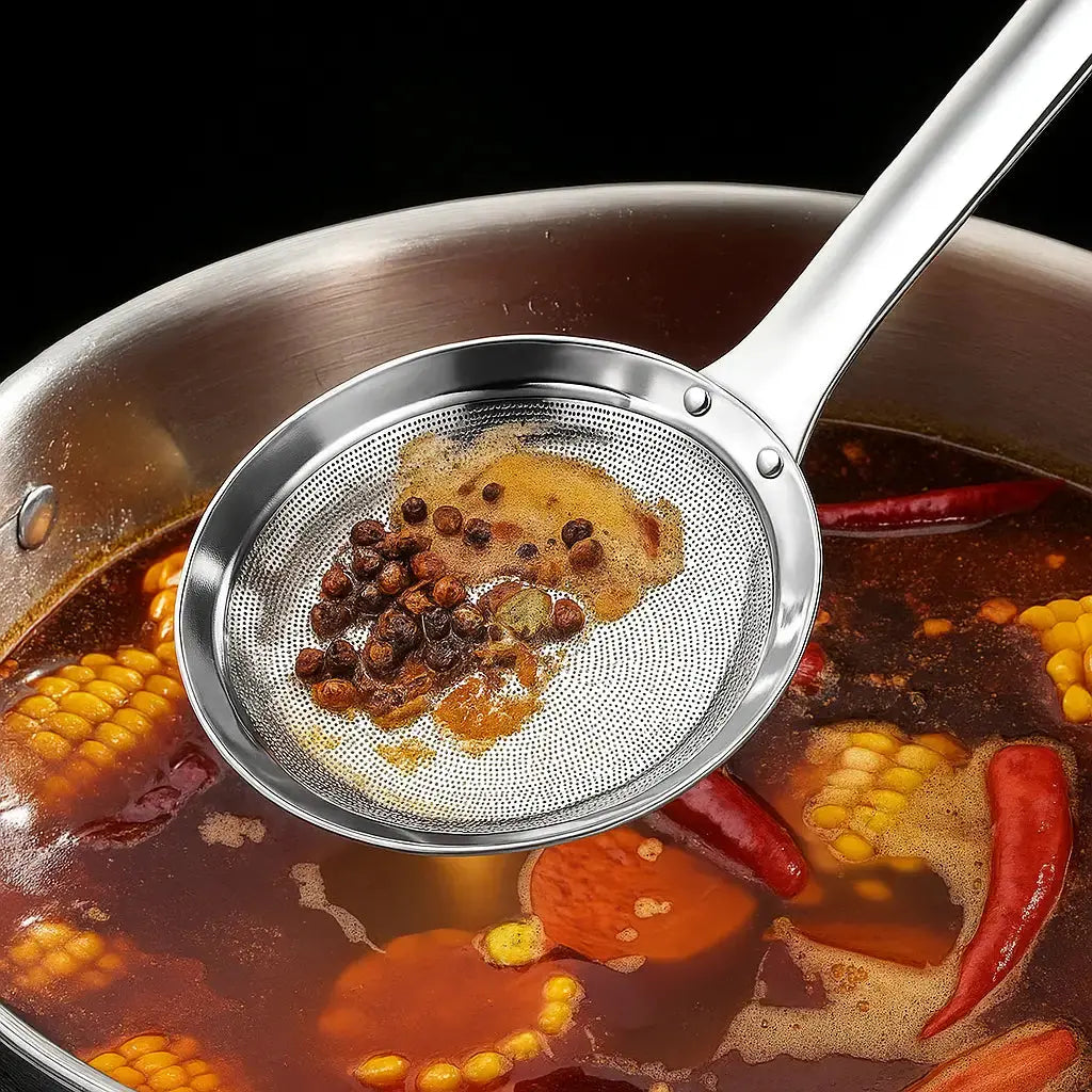 Siftly™ | Hochwertiges Edelstahlsieb fein – Perfekt zum Filtern & Abtropfen