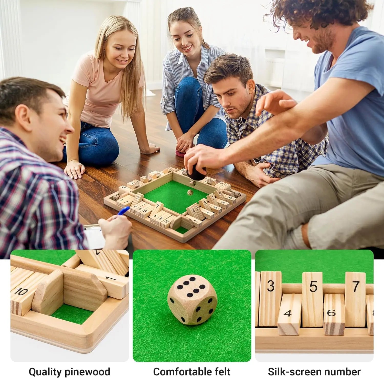 ShutBox™ | Holzspielset – unvergesslicher Familienspaß garantiert