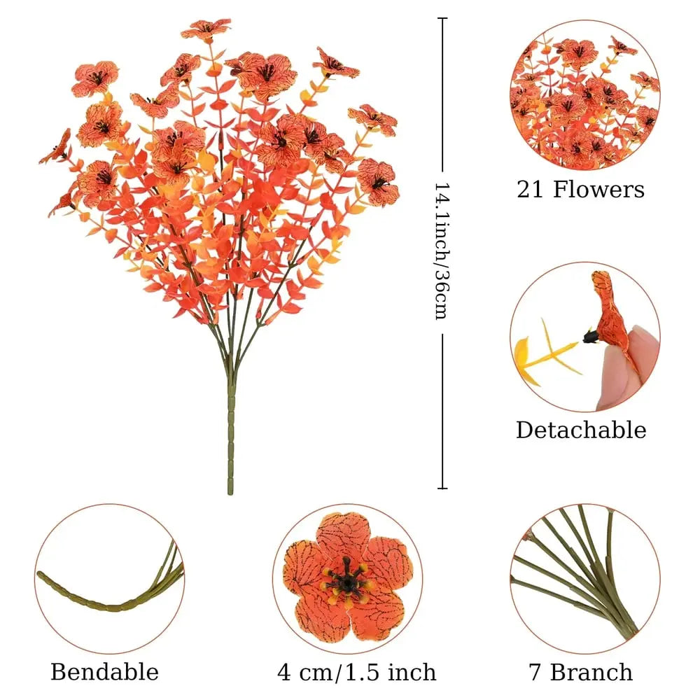 AutumnGlow™ | Kunstblumen Herbstdeko — Willkommen in der Farbenpracht des Herbstes 5 Bündel pro Set