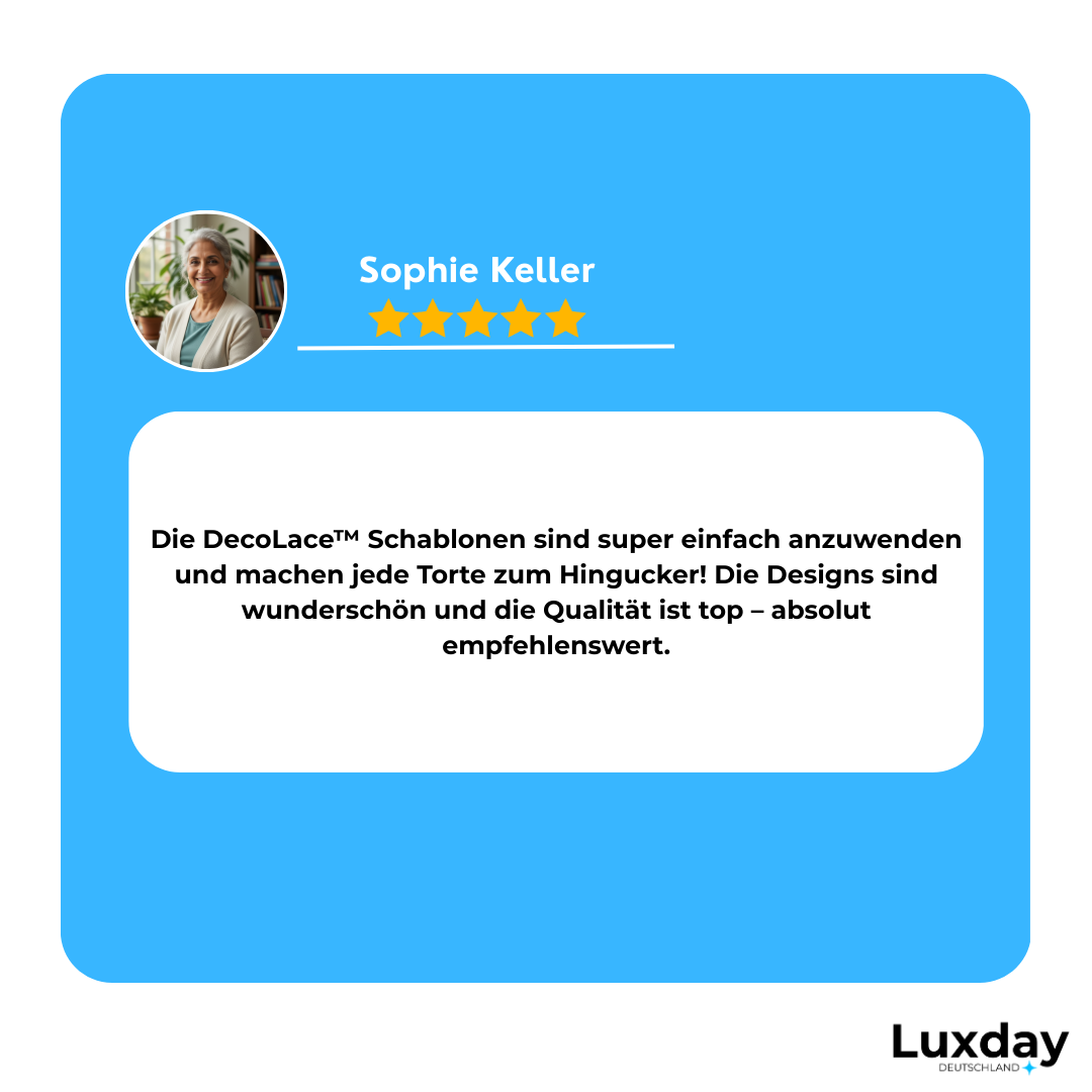 DecoLace™ | DIY-Kuchendekor-Form aus Spitze | Set mit 10 Stück