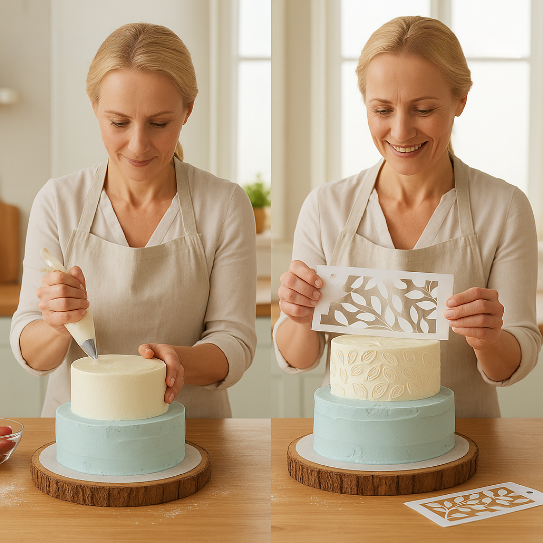 DecoLace™ | DIY-Kuchendekor-Form aus Spitze | Set mit 10 Stück