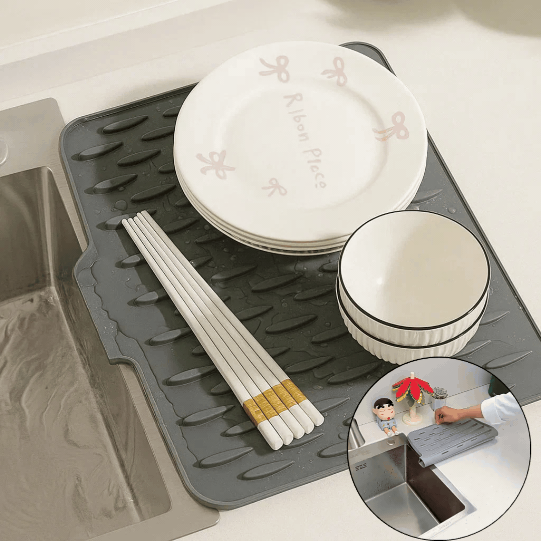 DryShield™ | Silikon-Trocknungs- und Hitzeschutzmatte — Flexibel & BPA-frei