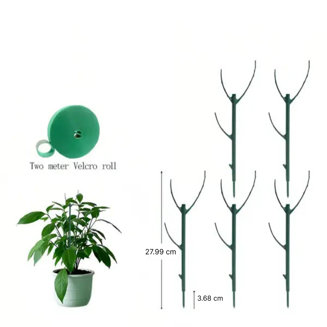 GrowFlex™ | Pflanzenstützen Set — Verhindert das Umkippen großer Blätterpflanzen 5er-Set