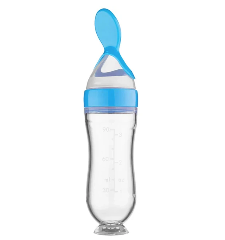 FeedEase™ | Babyflasche mit Dosierlöffel – Sicher & praktisch Brei füttern