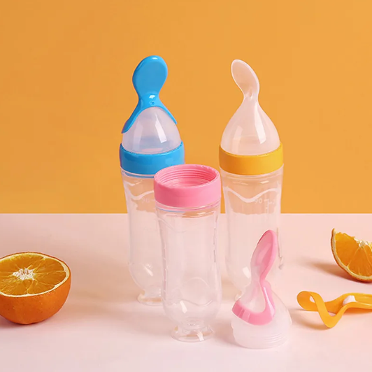 FeedEase™ | Babyflasche mit Dosierlöffel – Sicher & praktisch Brei füttern