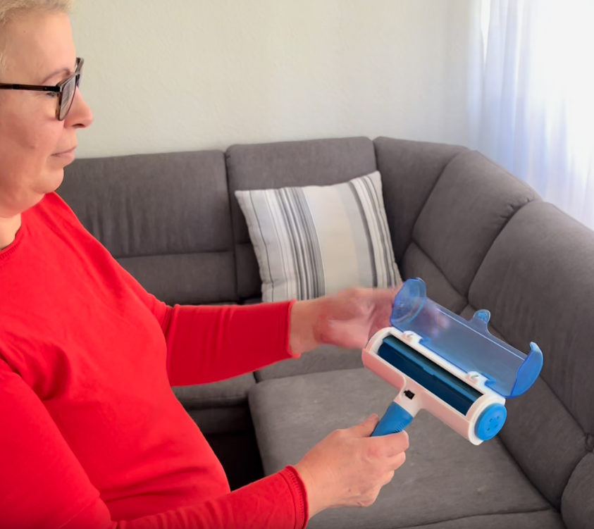 1+1 Gratis | Wiederverwendbare Fellrolle | Schnelle Reinigung für Couch, Teppich & Mehr