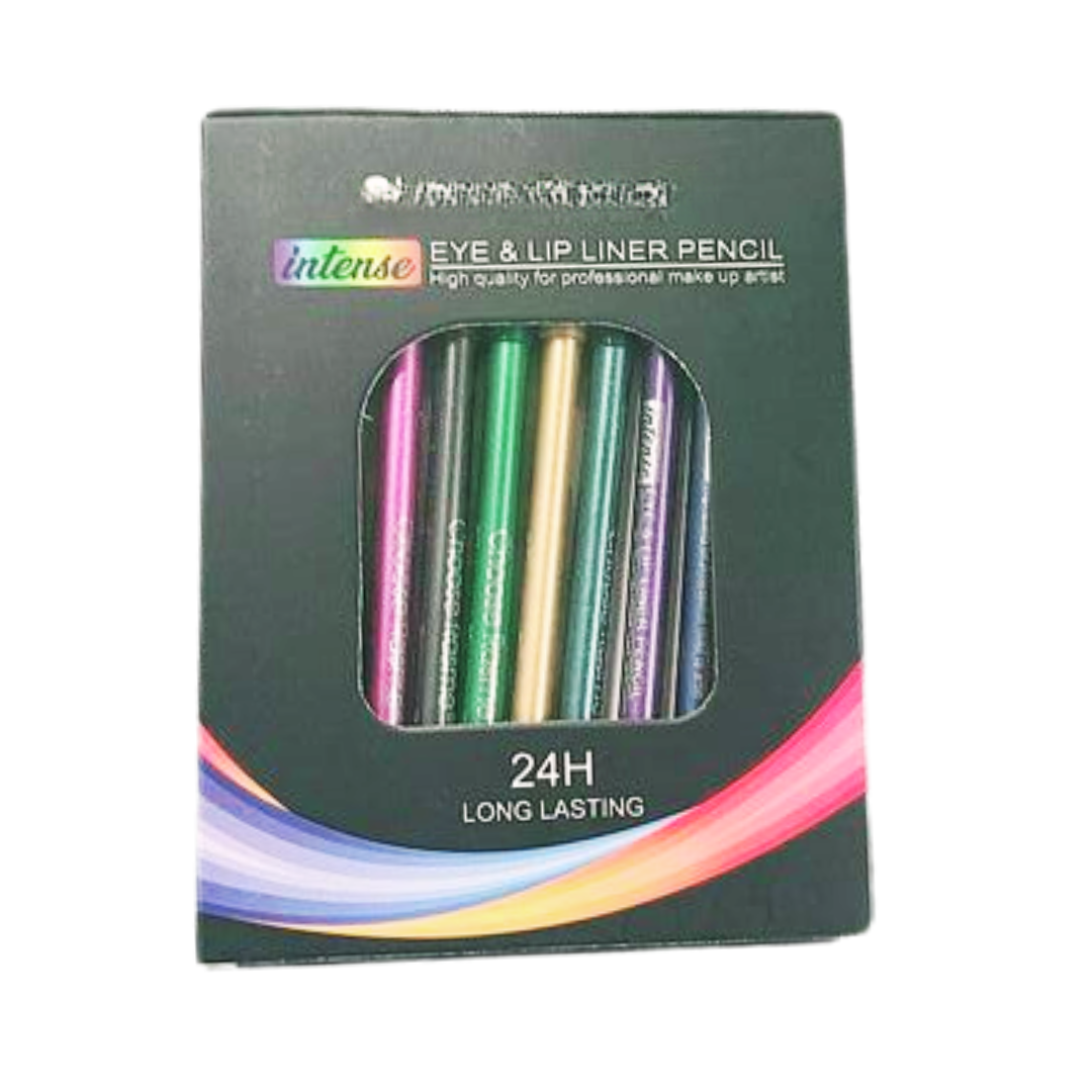 WaterproofEyeliner | Langanhaltender, wasserfester Augen- und Lippenstift, 12-teiliges Set