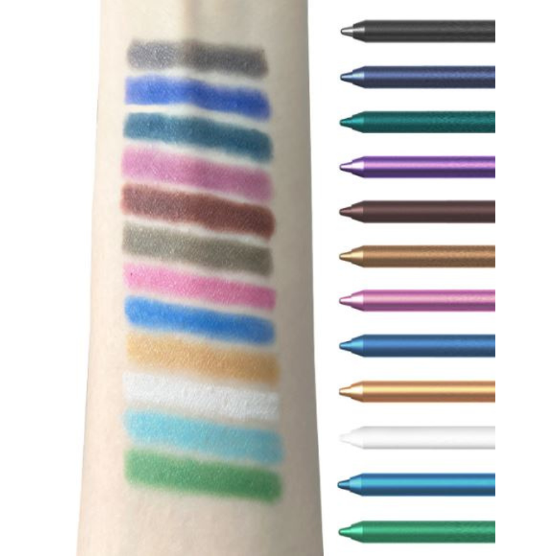 WaterproofEyeliner | Langanhaltender, wasserfester Augen- und Lippenstift, 12-teiliges Set