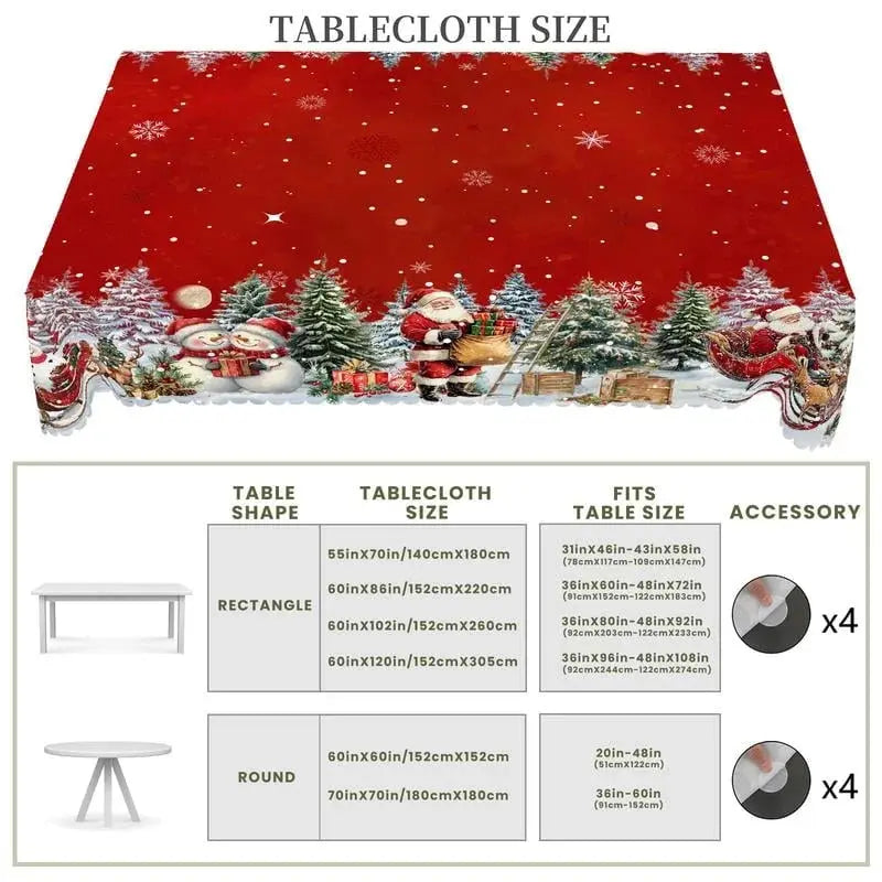 TableCharm™ | Weihnachts-Tischdecke — Strapazierfähig, pflegeleicht & farbecht