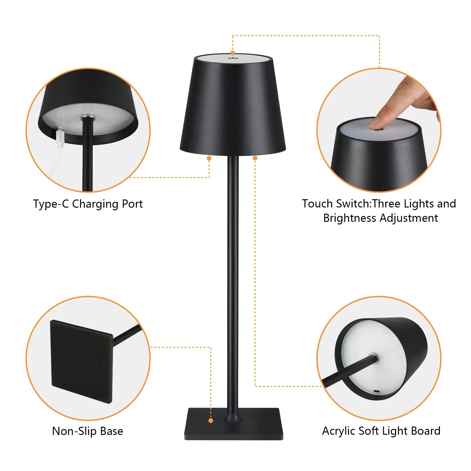 50% Rabatt | Glowly™  |- LED-Tischlampe| USB Aufladbar + 3 Stufen dimmbar