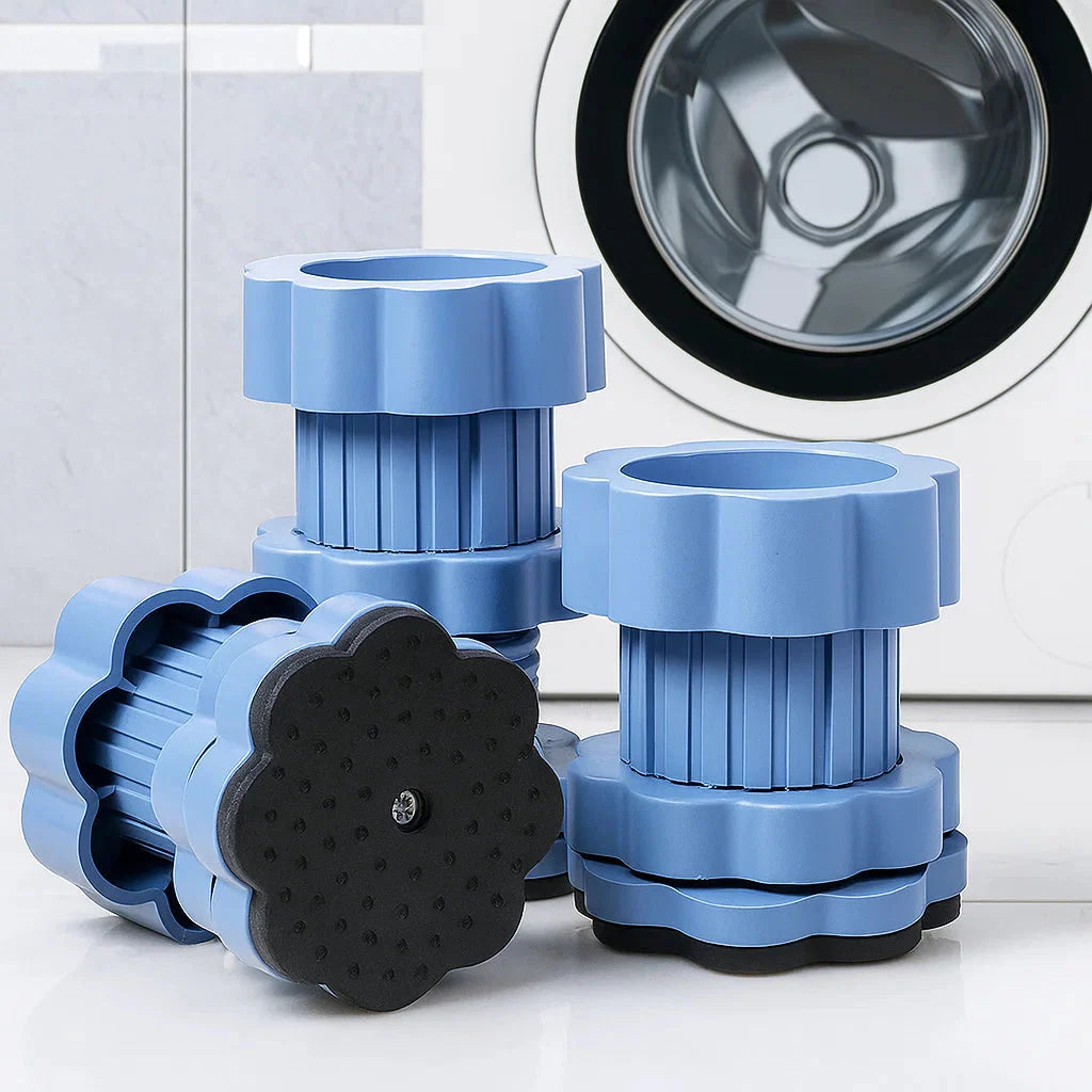 SteadyFix™ | Universelle Anti-Vibrationspads – Verstellbare Waschmaschinenunterlage | Satz von 4 Stück