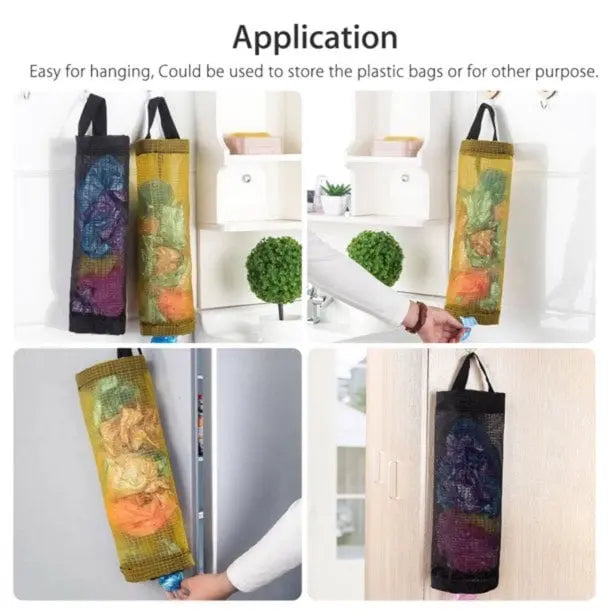 EcoTidy™ | Hängender Taschenorganizer – Atmungsaktives Netz zur Aufbewahrung von Küchentüten und Obst/Gemüse