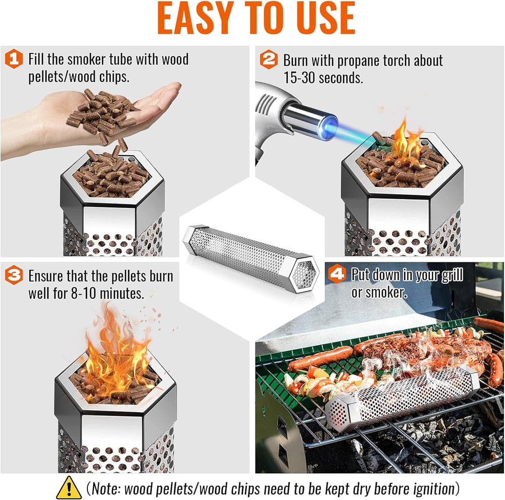 SmokeHex™ | Räucherrohr aus Edelstahl für alle Grilltypen