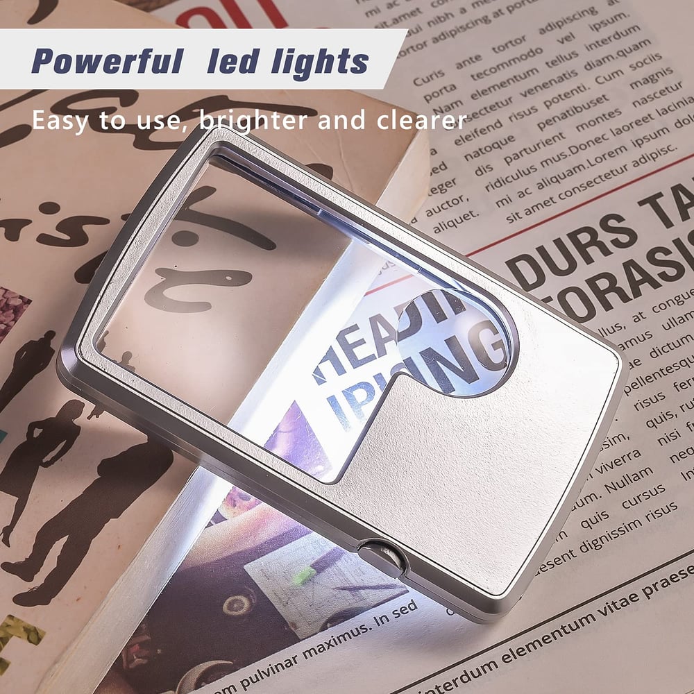BrightView™ | Doppellinsen-Lupe mit LED-Beleuchtung – Kompakt und Taschenfreundlich