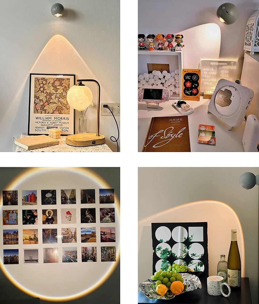OrbitLamp™ | Sunset Glow Wandleuchte — Wiederaufladbare Dimmbare Stimmungsbeleuchtung