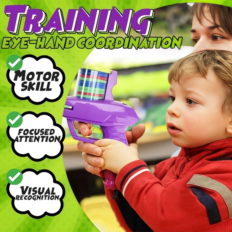 1+1 GRATIS | DiscBlaster™ | Der ultimative Flugdisc-Blaster für Kinder | Sicherer Spielspaß mit 60 bunten Flugscheiben für drinnen & draußen