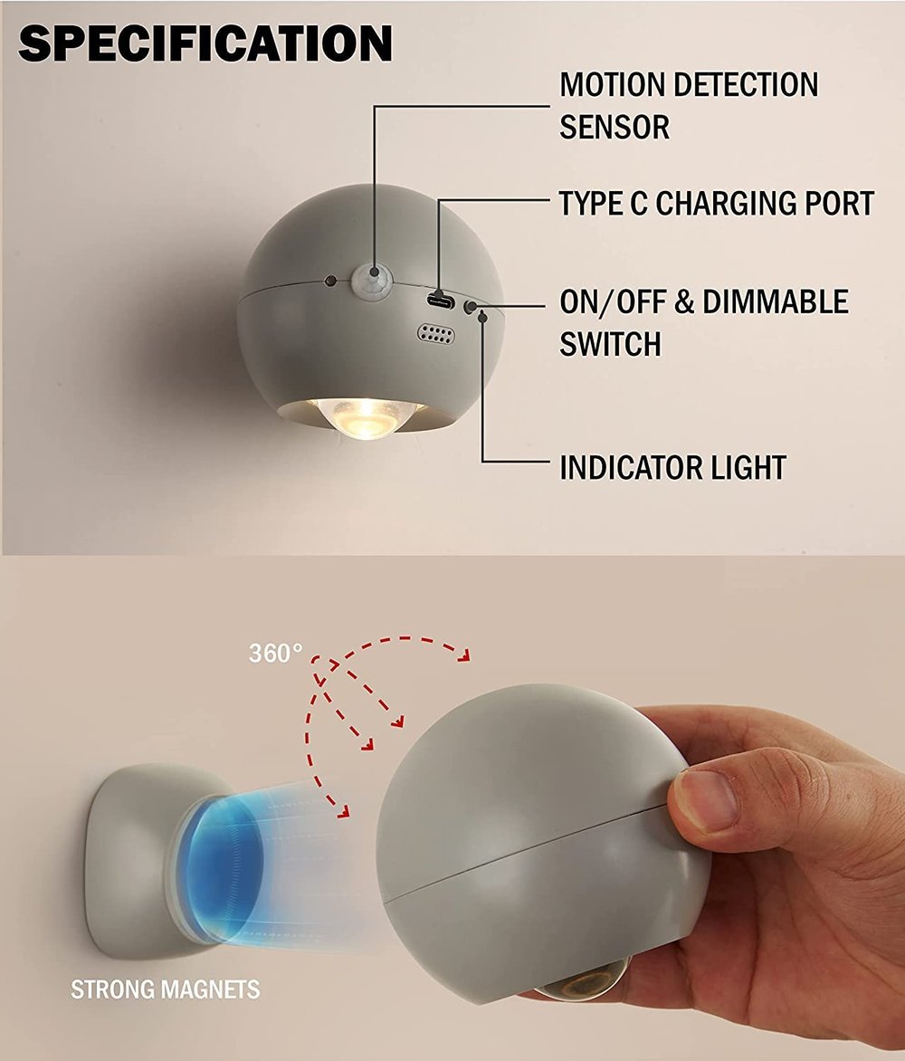 OrbitLamp™ | Sunset Glow Wandleuchte — Wiederaufladbare Dimmbare Stimmungsbeleuchtung