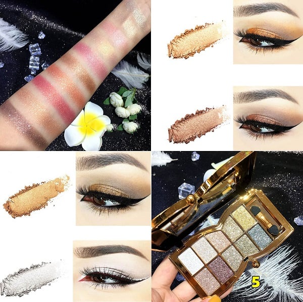 50% Rabatt | ShimmerGlam Pro | 10 Farben Sparkle Shimmer Lidschattenpalette