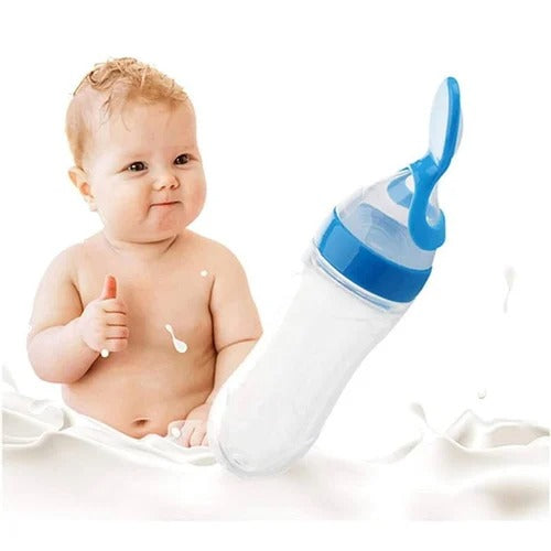 FeedEase™ | Babyflasche mit Dosierlöffel – Sicher & praktisch Brei füttern