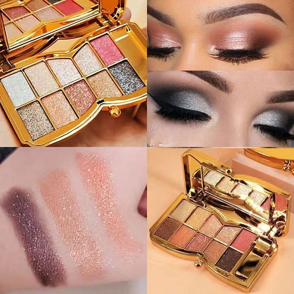 50% Rabatt | ShimmerGlam Pro | 10 Farben Sparkle Shimmer Lidschattenpalette