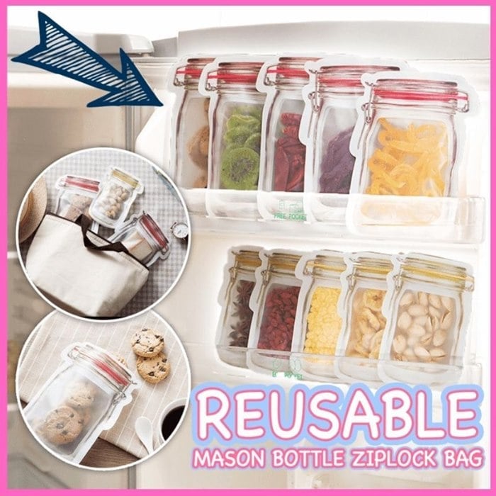 ZippJar™ | Ziplock-Beutel im Einmachglas-Stil – Wiederverwendbar & auslaufsicher