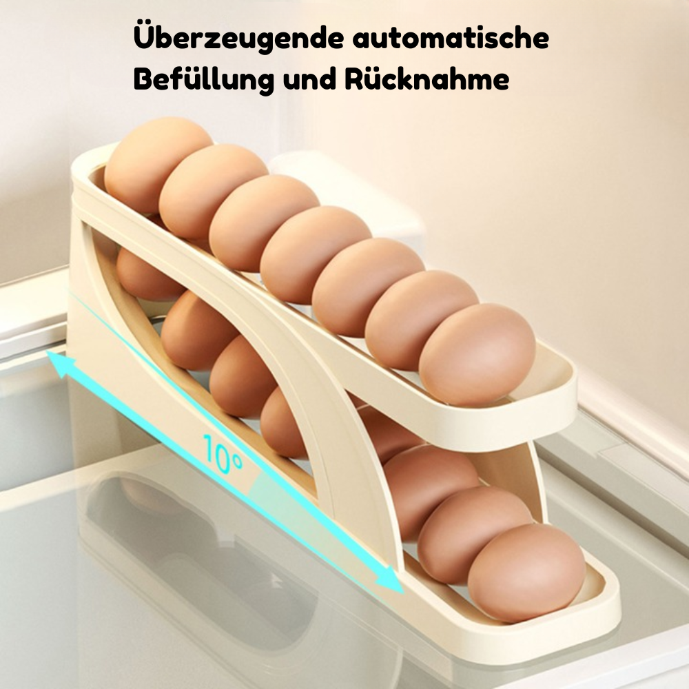 1+1 GRATIS | EggScroller™ | Eier mühelos frisch halten und Ihren Kühlschrank ordentlich behalten