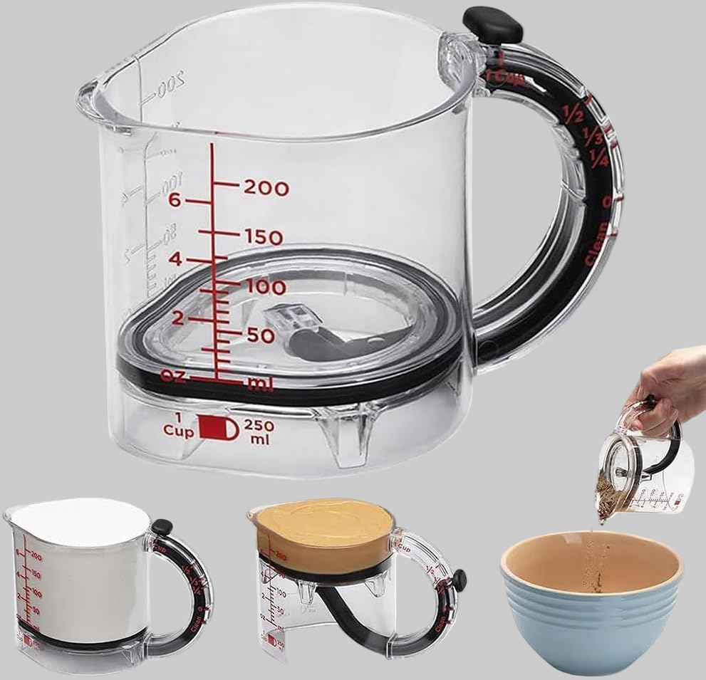 1+1 Gratis! | SmartMeasure™ | 4-in-1 Verstellbarer Messbecher | Präzises Kochen leicht Gemacht