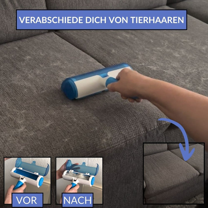 1+1 Gratis | Wiederverwendbare Fellrolle | Schnelle Reinigung für Couch, Teppich & Mehr