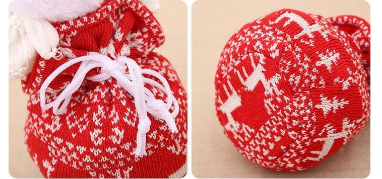 1+1 GRATIS | FestiveJoy™ | Gestrickte Weihnachtsgeschenkbeutel mit Puppe