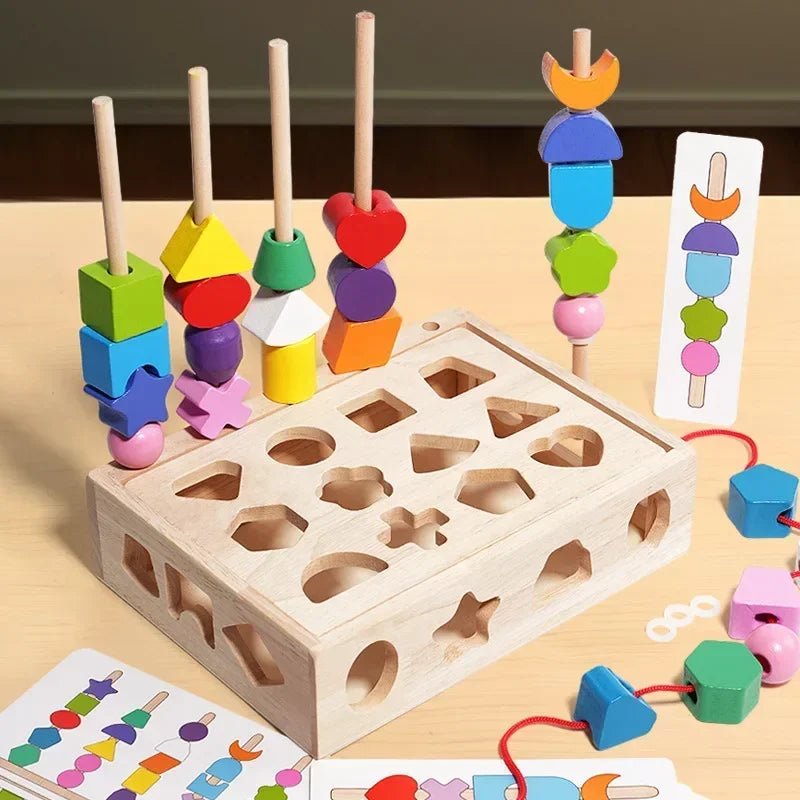 50% RABATT | Cogniblocks™ | Montessori Lernspiel aus Holz | Farben, Formen & Fantasie für kreative Kinder ab 3 Jahren