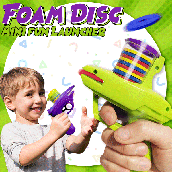1+1 GRATIS | DiscBlaster™ | Der ultimative Flugdisc-Blaster für Kinder | Sicherer Spielspaß mit 60 bunten Flugscheiben für drinnen & draußen