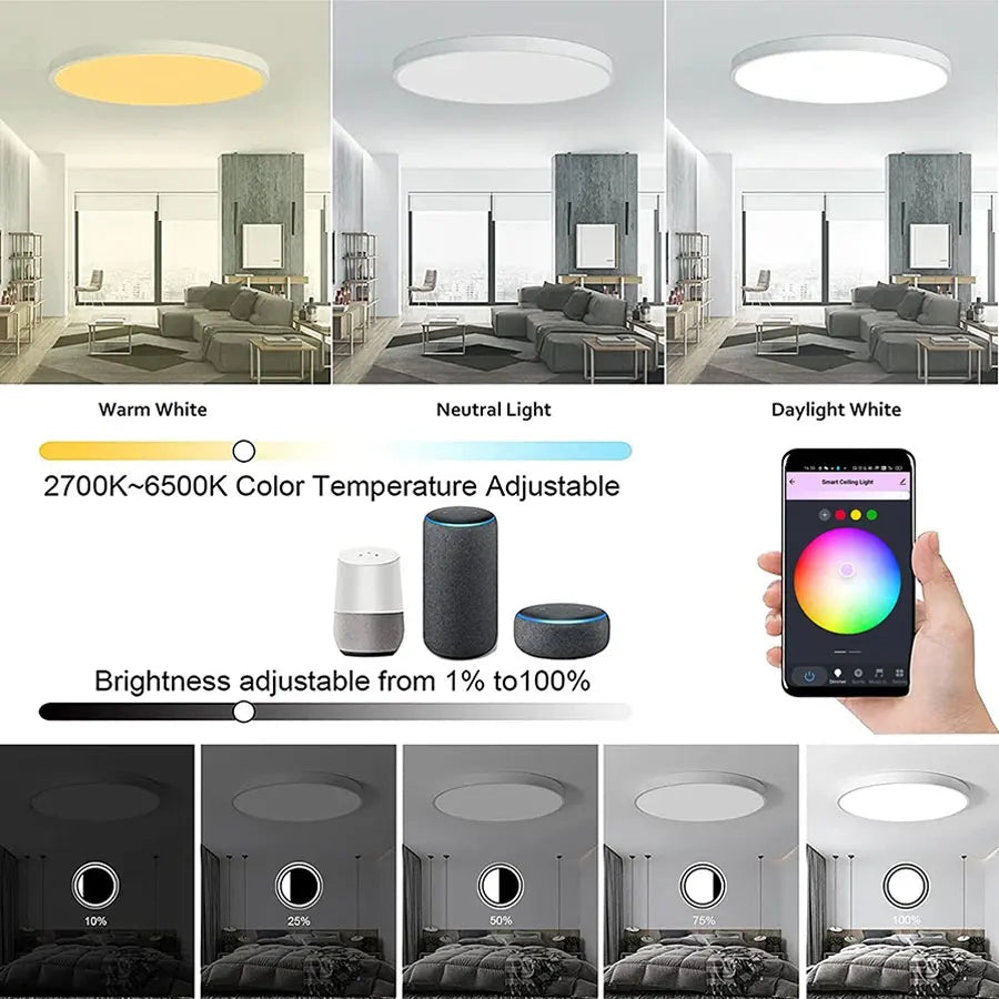 50% Rabatt | HaloHue™ | Die smarte LED-Deckenlampe für jede Stimmung