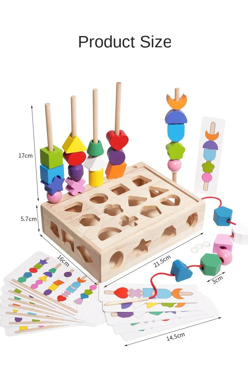 50% RABATT | Cogniblocks™ | Montessori Lernspiel aus Holz | Farben, Formen & Fantasie für kreative Kinder ab 3 Jahren