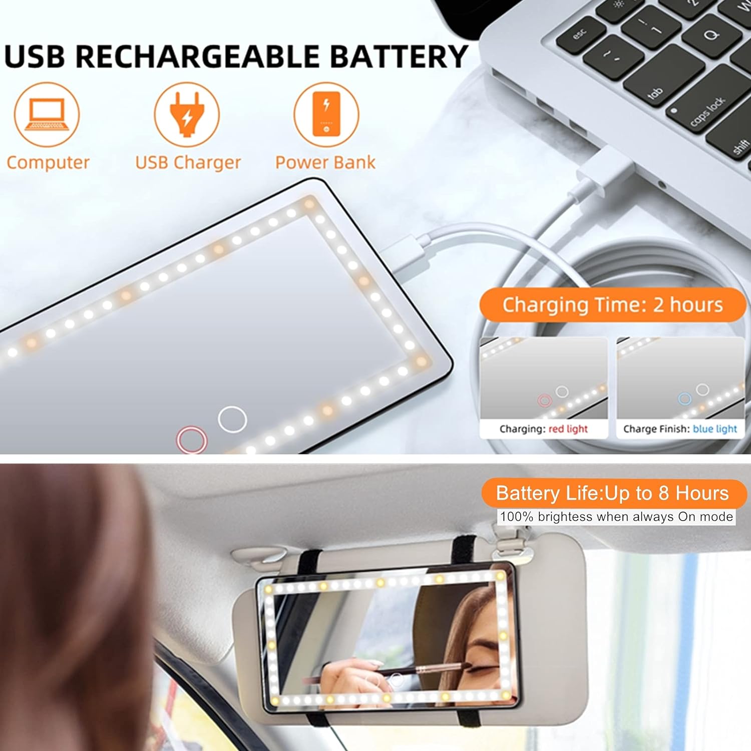 50% Rabatt | LumiVanity™ | Tragbarer LED-Spiegel