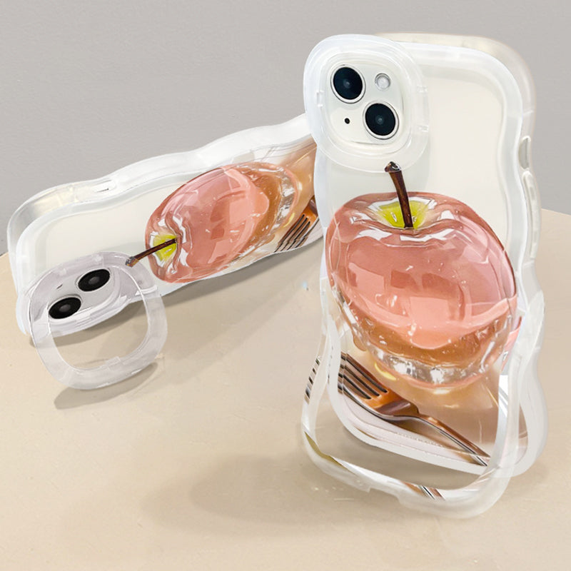 1+1 Gratis | ClearCore™ | Apple Muster Transparente Handyhülle für iPhone mit stylischem Schutz