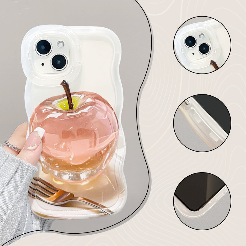 1+1 Gratis | ClearCore™ | Apple Muster Transparente Handyhülle für iPhone mit stylischem Schutz