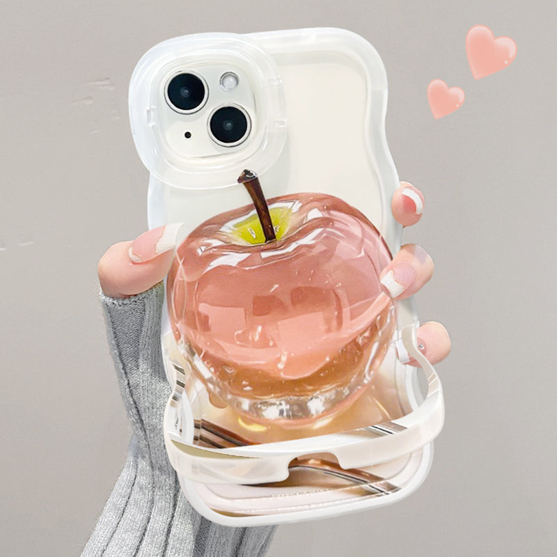 1+1 Gratis | ClearCore™ | Apple Muster Transparente Handyhülle für iPhone mit stylischem Schutz