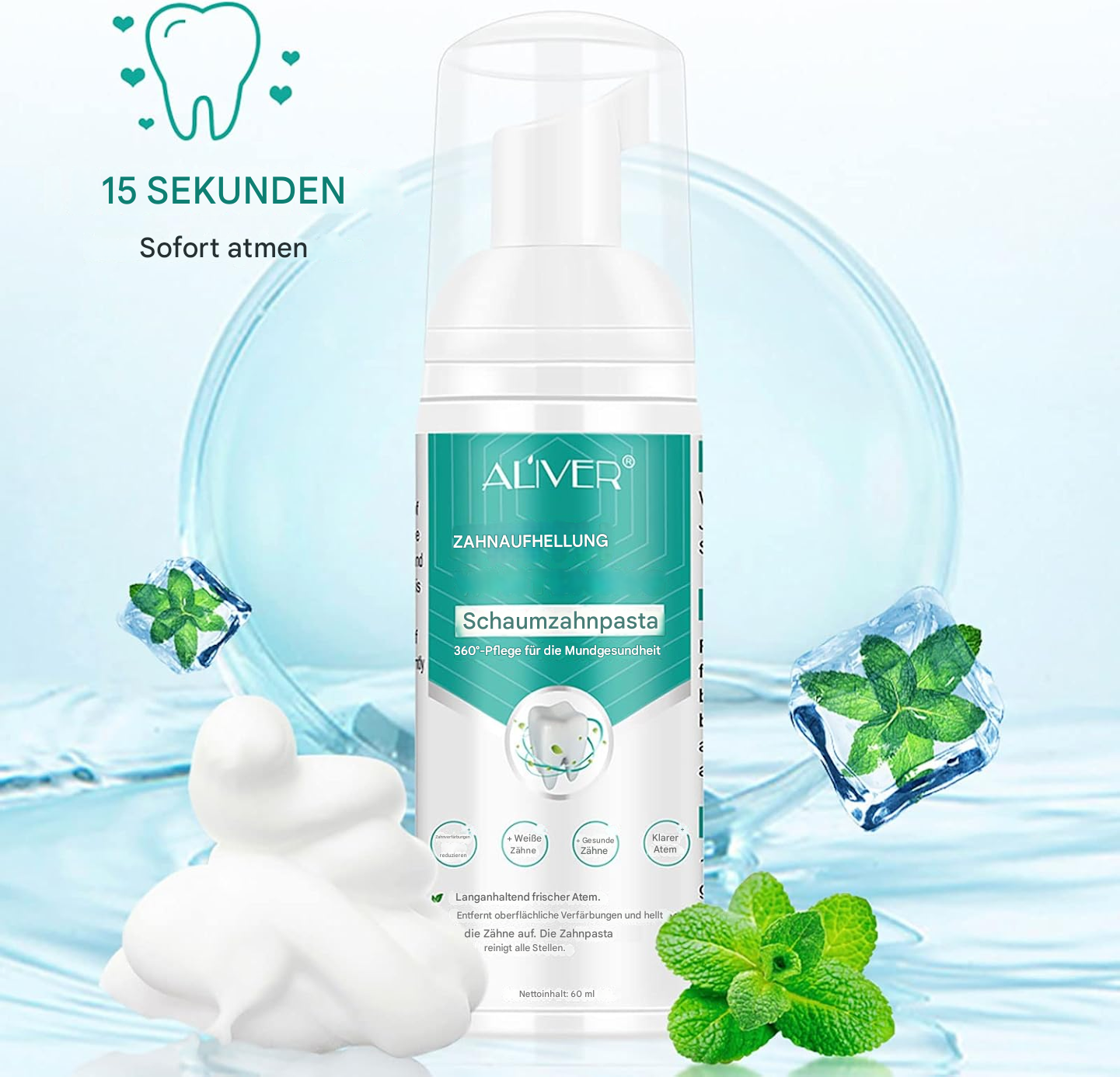 1+1 Gratis | JustWhite™ | Entfernt Flecken & Aufhellend | Frischer Atem & Natürlich Sicher